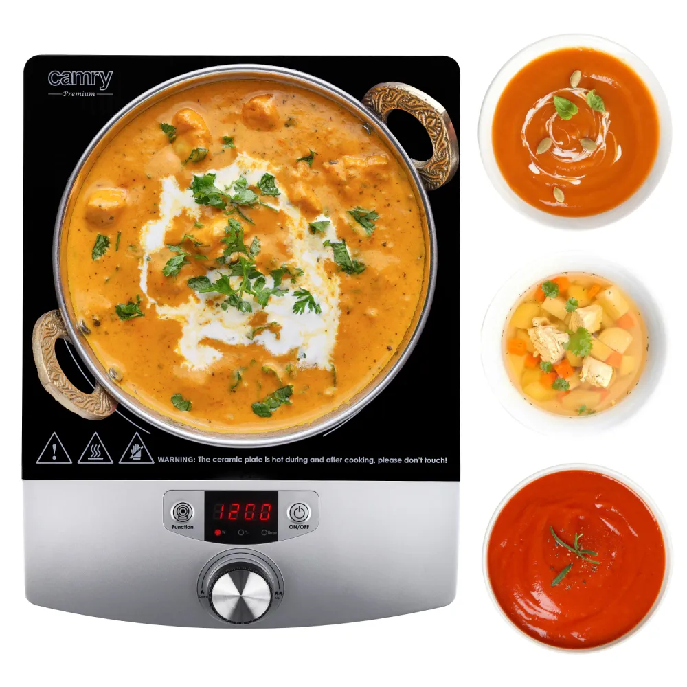 Induksjonsplate 2000W med LCD-display