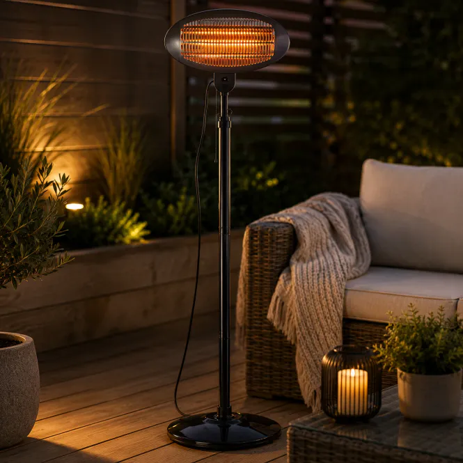 Hovedbilde Elektrisk stående terrassevarmer - 650W / 1350W / 2000W