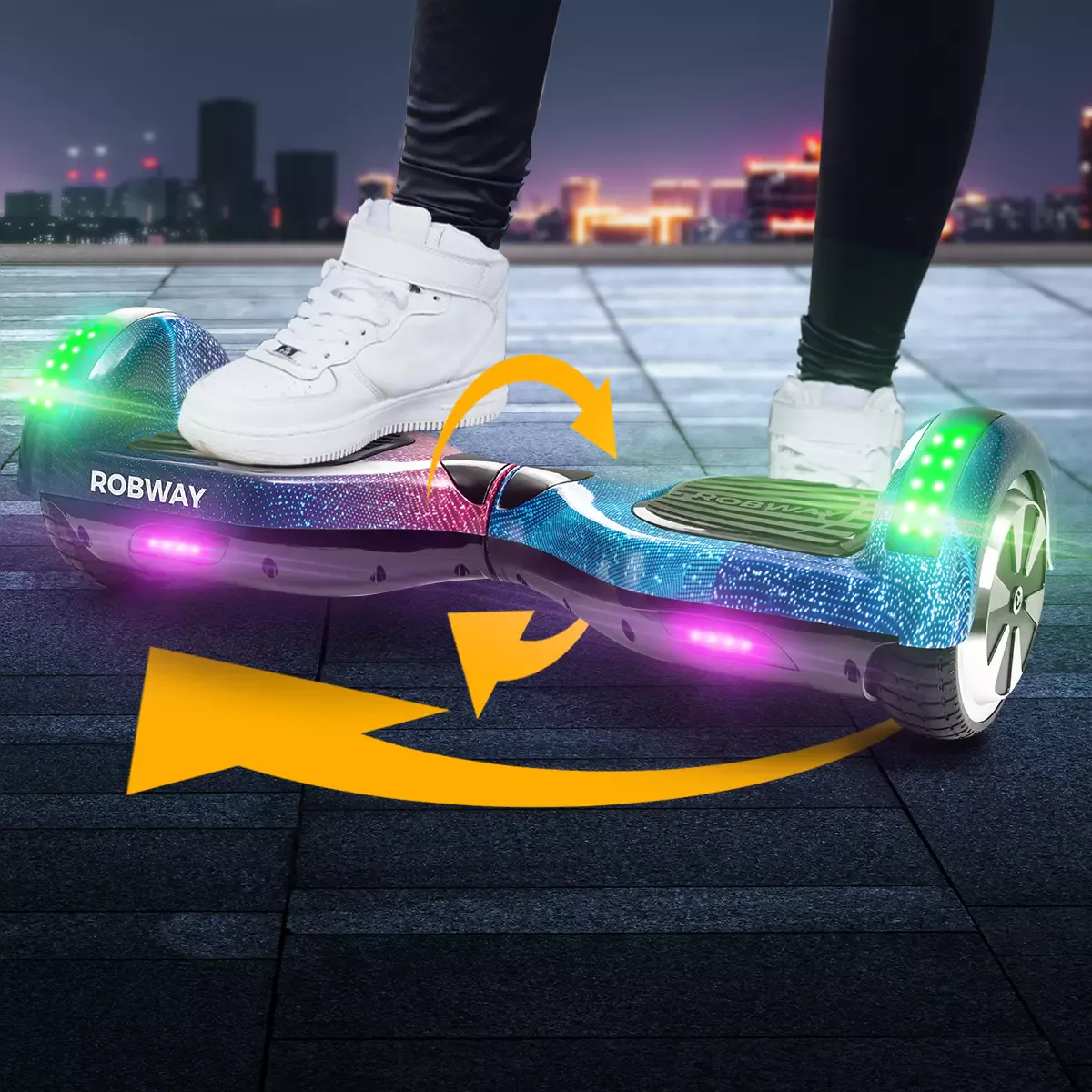 Hoverboard - Robway 700 w - Bluetooth - LED - fargevalg