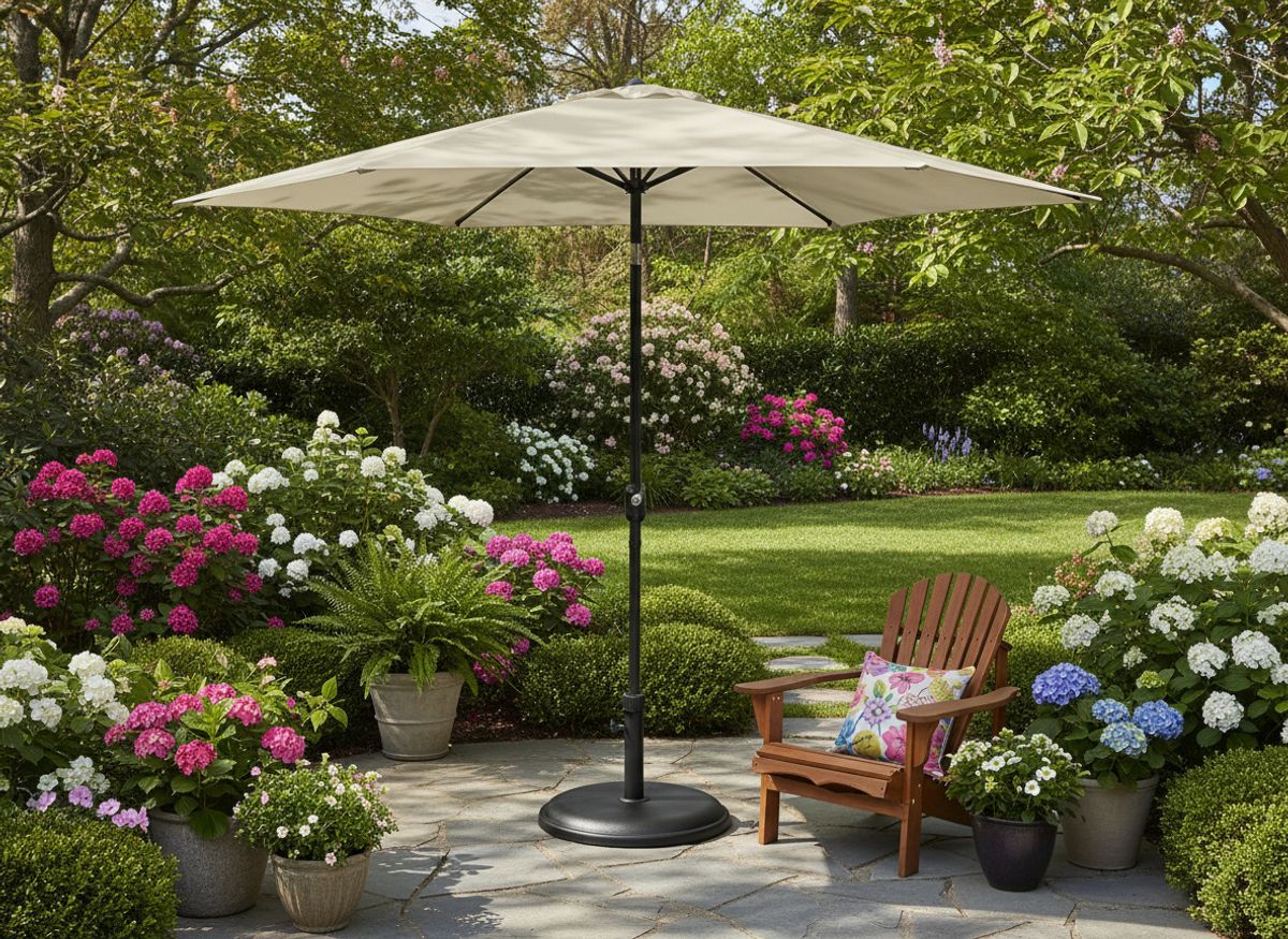 Parasollfot i betong 16 kg - sort