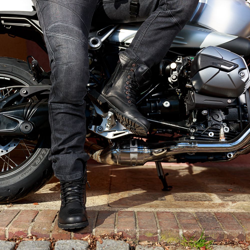 Motorsykkeljeans Herre W-TEC Oliver - Sort