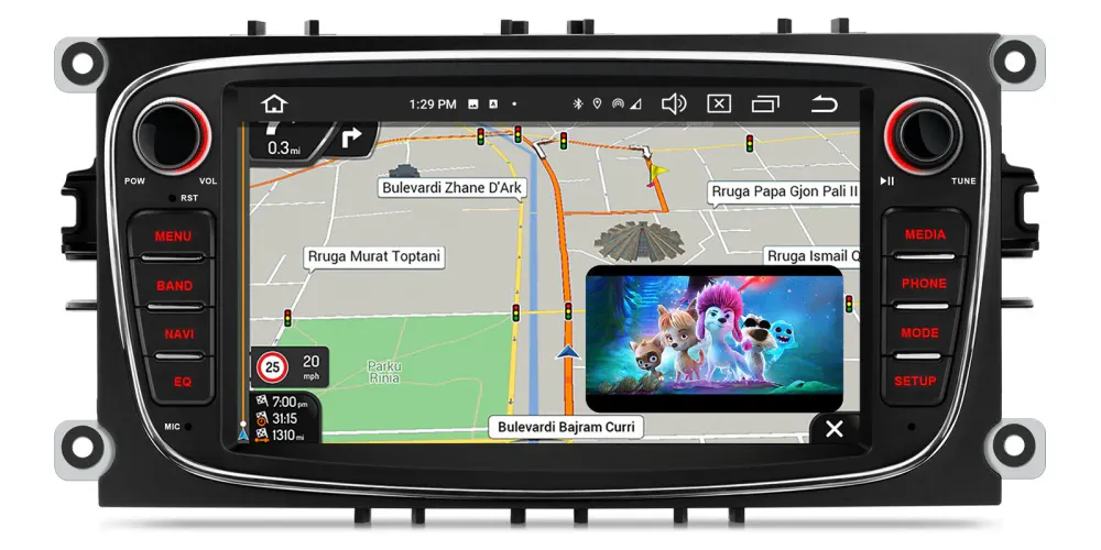 Android 14 DAB+ Bilstereo med 4G, CarPlay og DSP for Ford