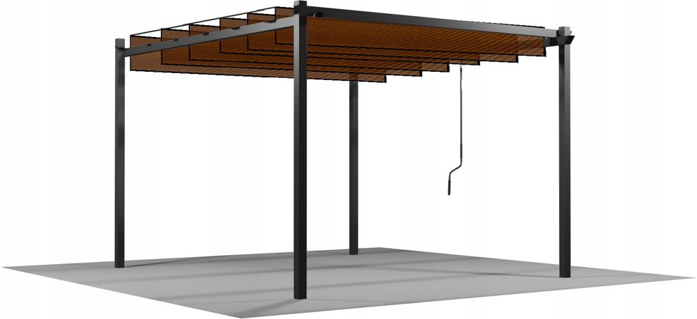 Pergola med justerbare lameller - 3x3 m