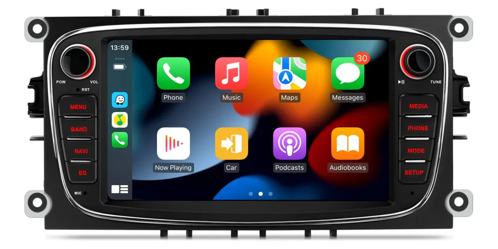 Android 14 DAB+ Bilstereo med 4G, CarPlay og DSP for Ford