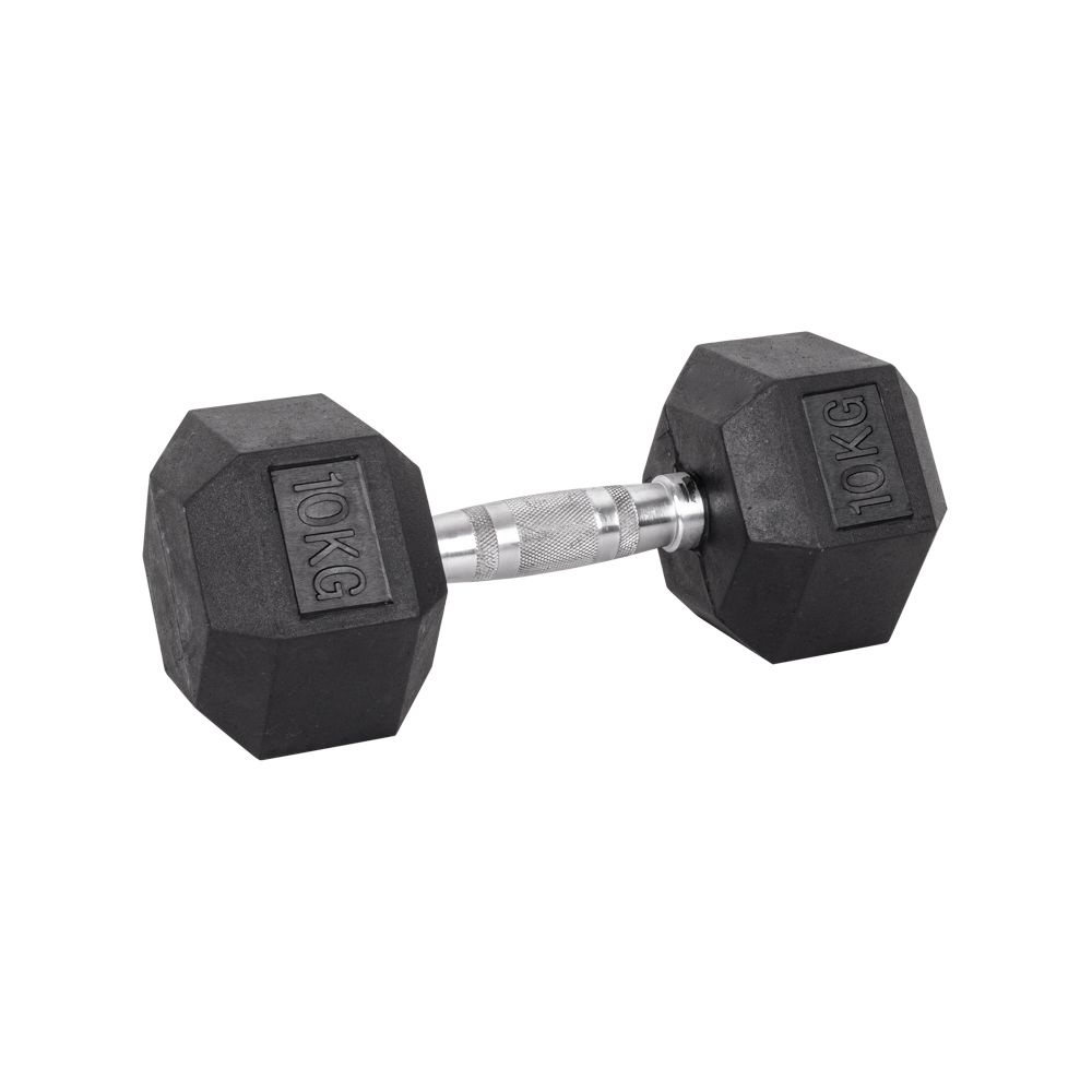 Manual i stål med gummibelegg (2–40 kg) inSPORTline Hexsteel