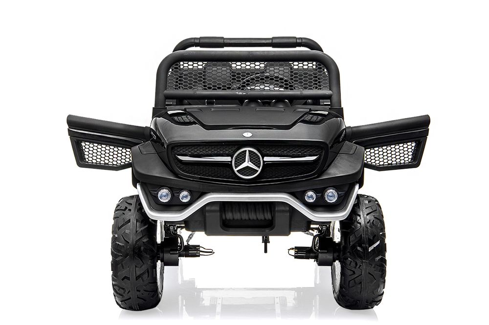 Mercedes Unimog barnebil 12V 4x4 2-seter med fjernkontroll og LED