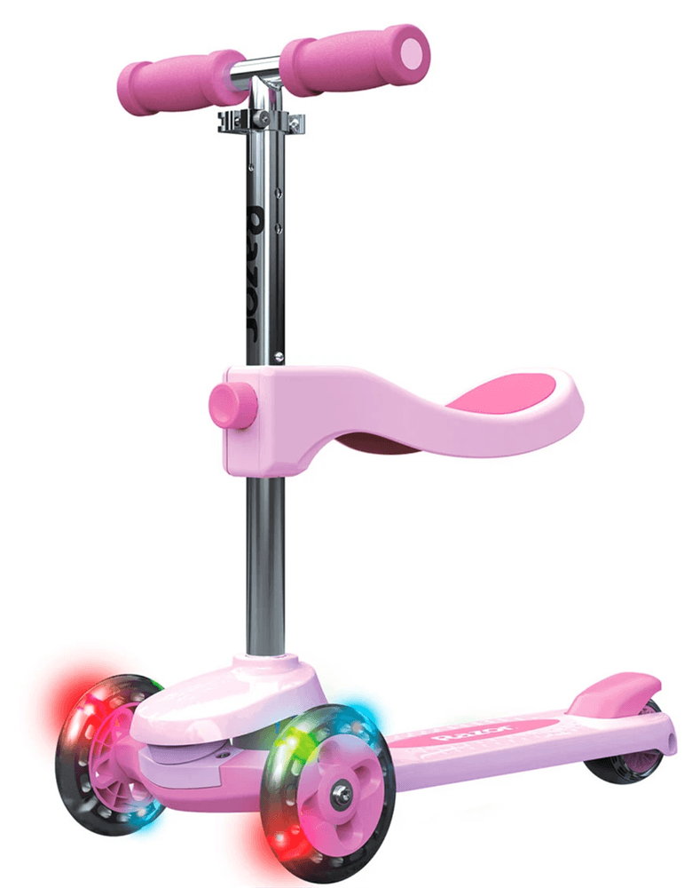 2-i-1 Sparkesykkel med Sete Barn Razor Rollie DLX - fargevalg