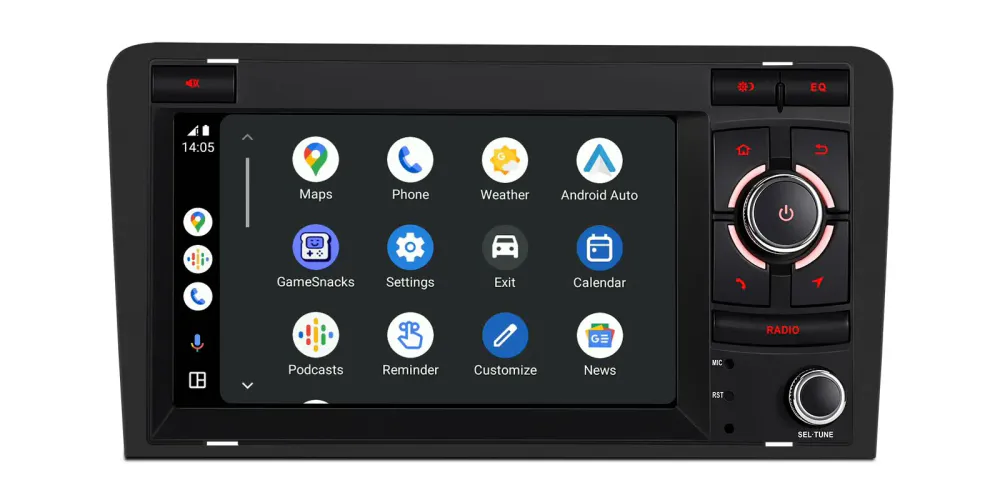 Audi A3-S3-RS3 Android 14 med 4G DAB+ og DSP
