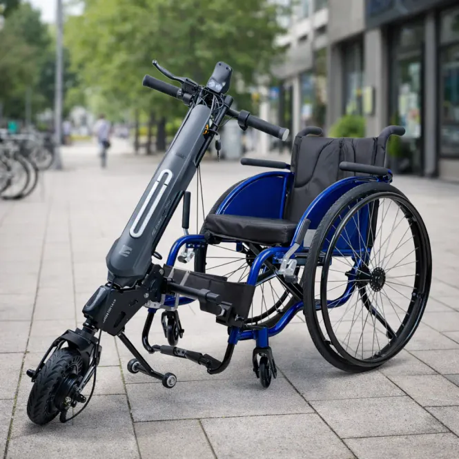 Hovedbilde Manuell sportsrullestol med elektrisk drift - inSPORTline ...