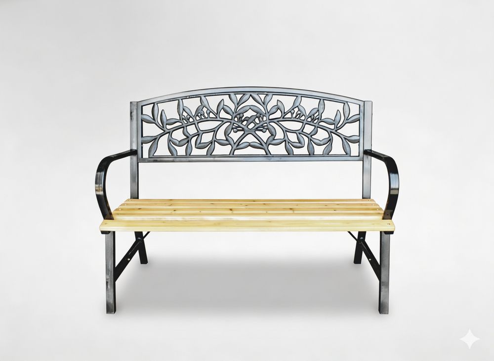 Hagebenk GARDEN LINE 120 cm - bladmotiv