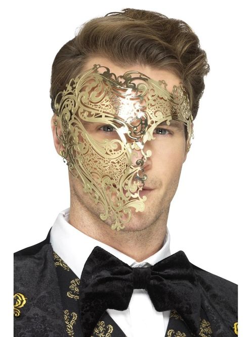 Hovedbilde Deluxe Metall fantom maske