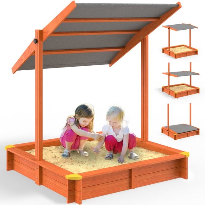 Hovedbilde Sandkasse Max 140x140 cm med tak