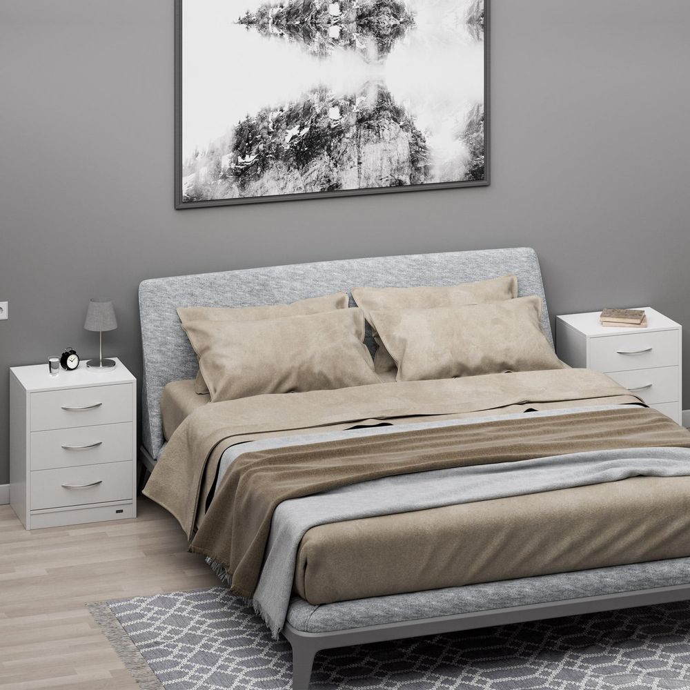 CASARIA Nattbord Eloise 2 stk - hvit