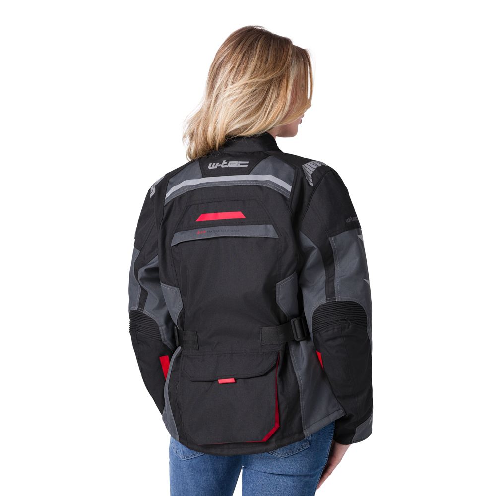 W-TEC Radana dame motorsykkeljakke 3-lags​​​​​​​ Sort - Grå - Grønn